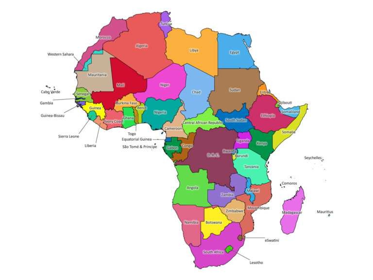 Africa Labeled Map 