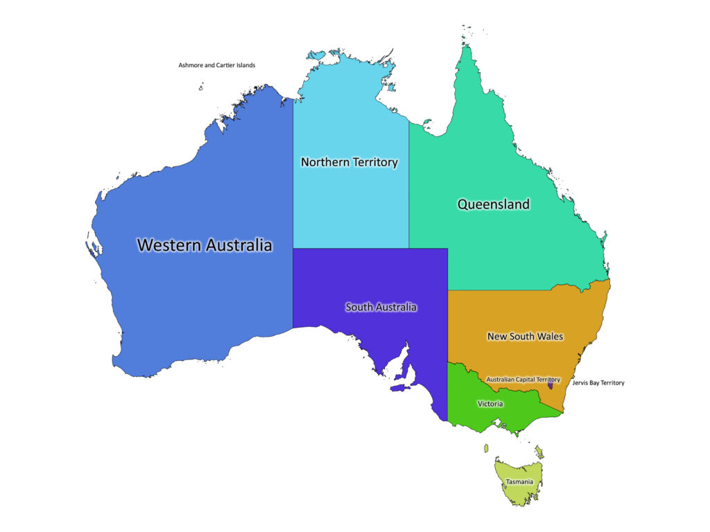 Australia labeled map | Labeled Maps