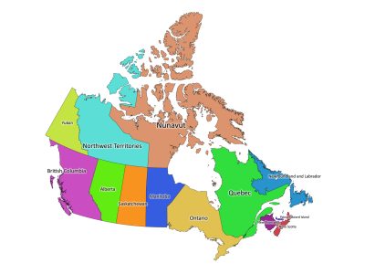 Canada labeled map | Labeled Maps