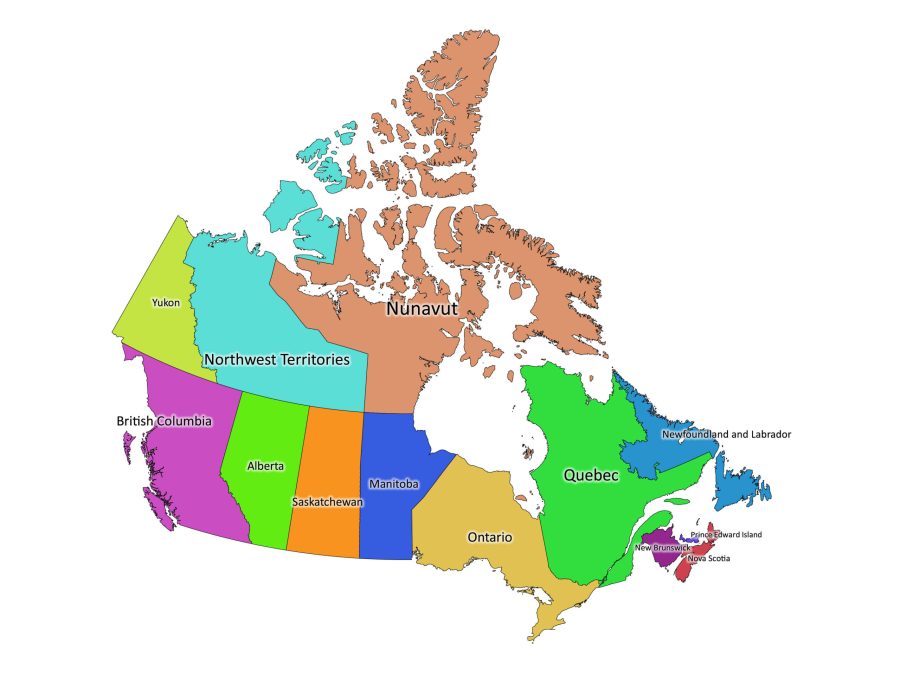 Canada labeled map | Labeled Maps