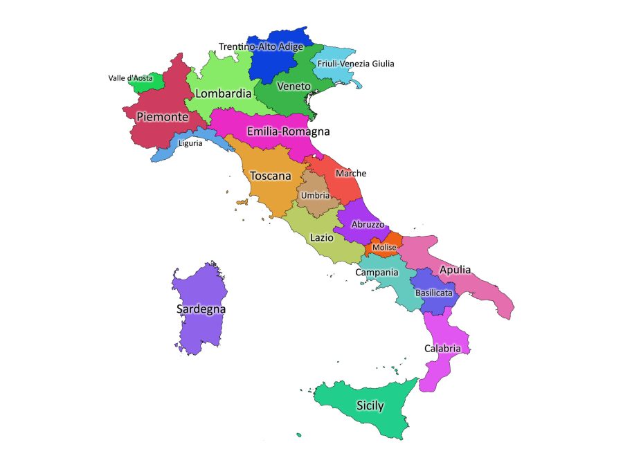 Italy labeled map | Labeled Maps