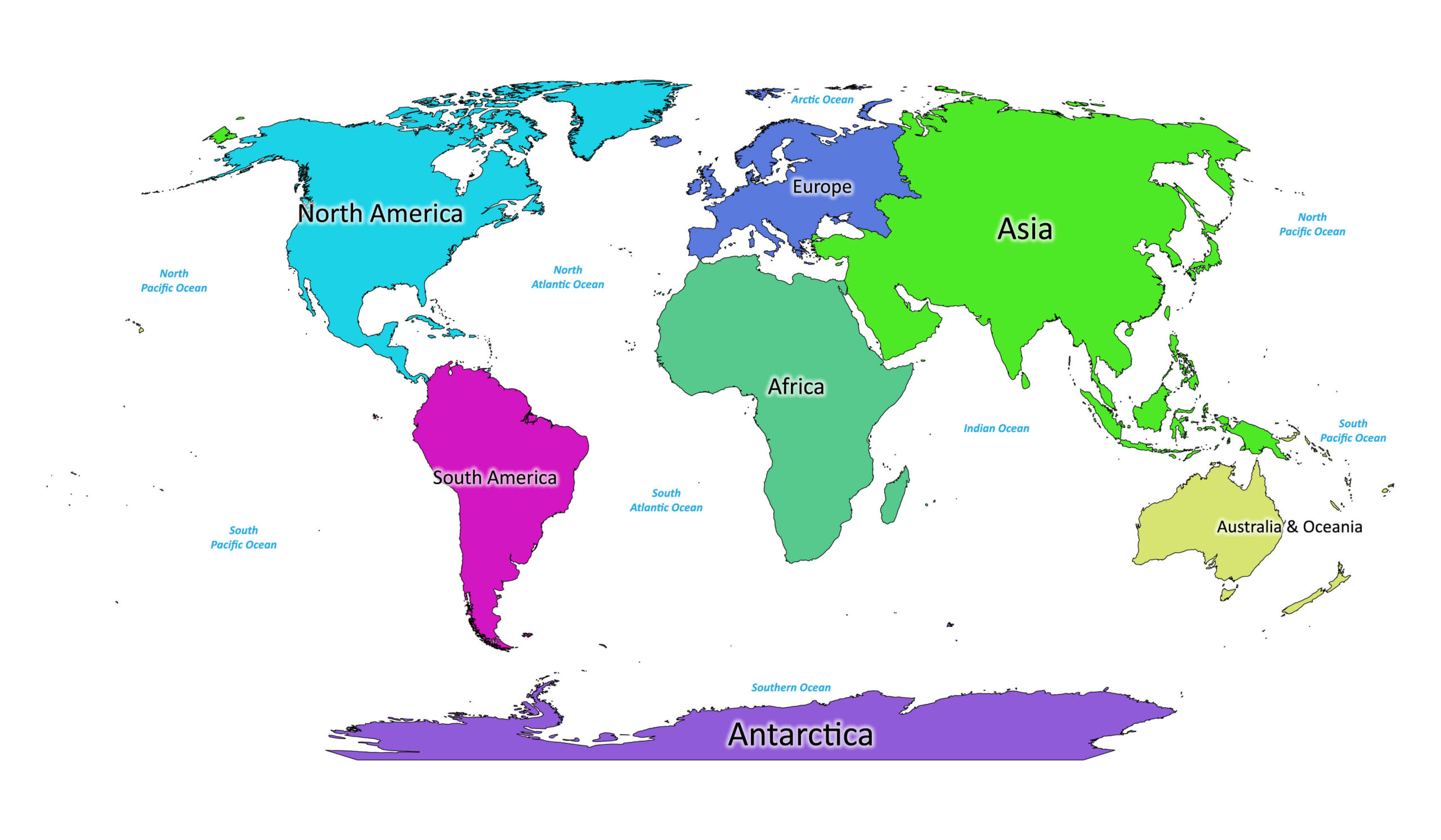 Picture Of World Map With Continents And Oceans Labeled Infoupdate Picture Of World Map With Continents And Oceans Labeled Infoupdate