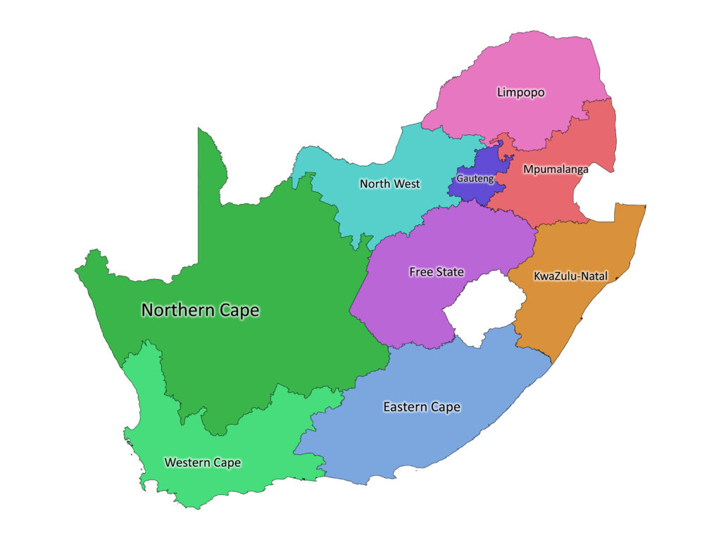 South Africa labeled map | Labeled Maps