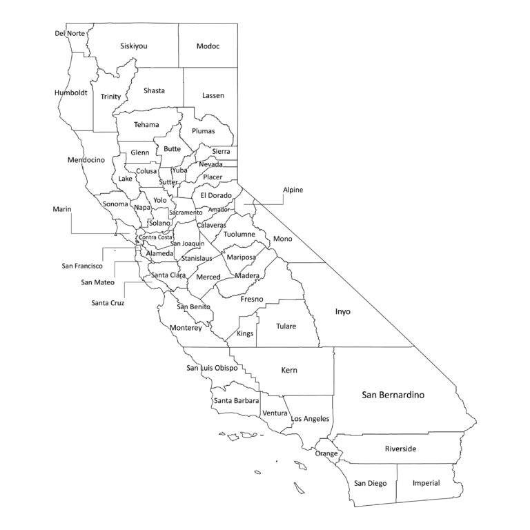 California labeled map | Labeled Maps