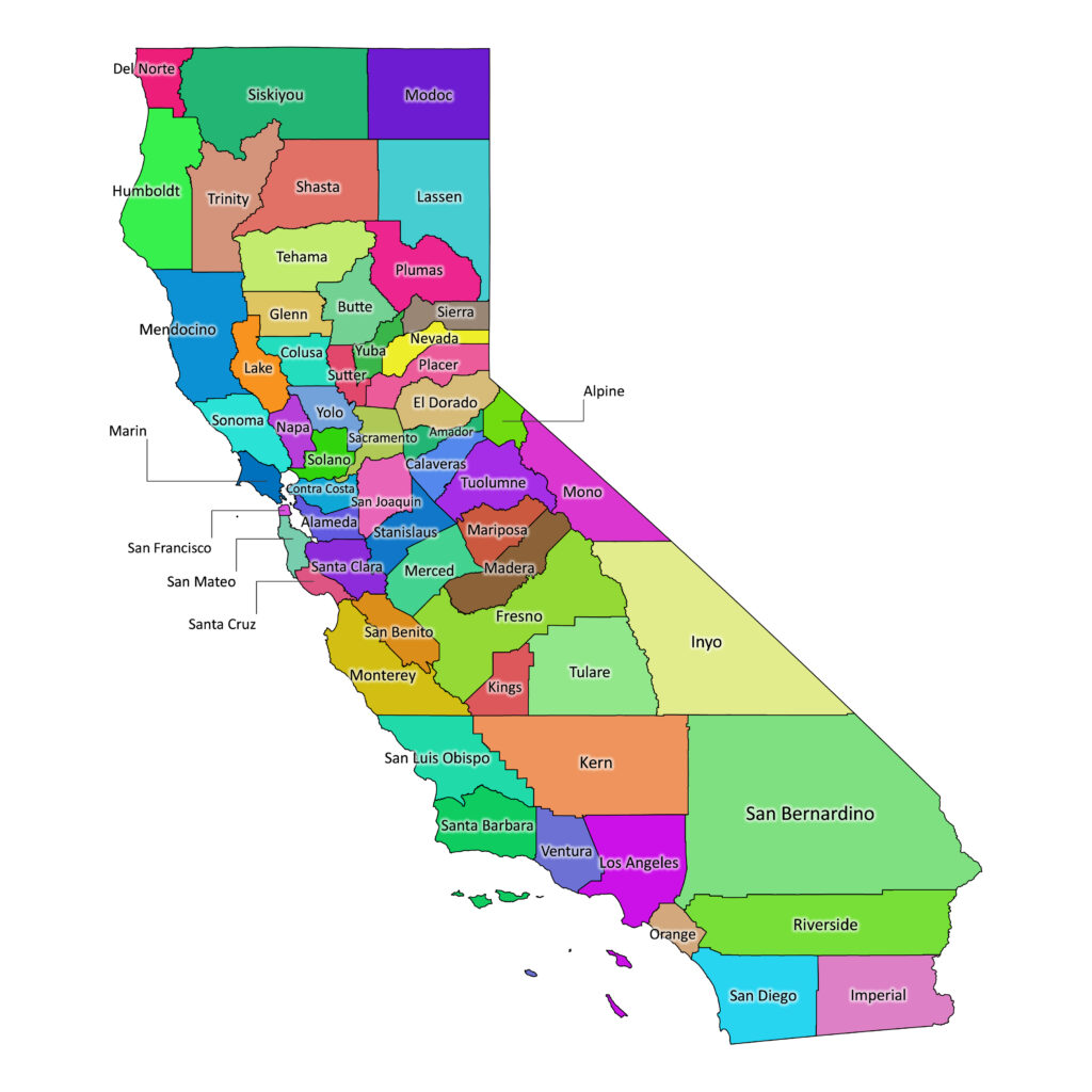 California labeled map | Labeled Maps