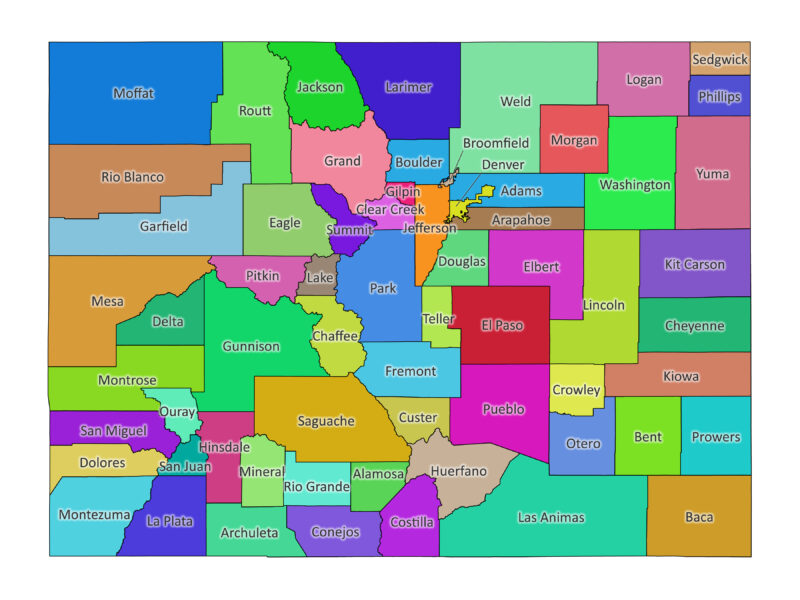 Colorado labeled map | Labeled Maps